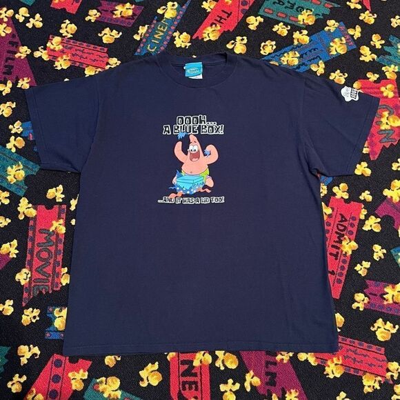 ‘02 VTG Spongebob Squarepants Funnt Patrick Graphic Tee Shirt / Size L - Picture 1 of 5